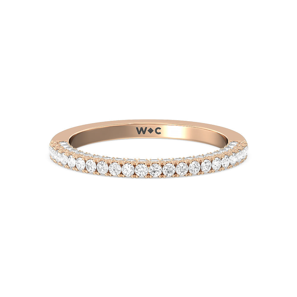 The East Village Band with 18KT Rose Gold Cut Diamond in 14KT Rose Gold view 1
