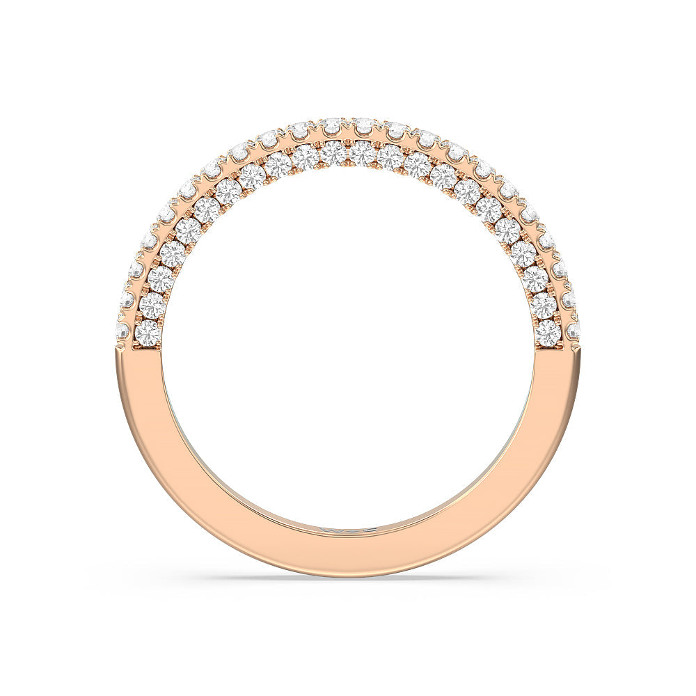 The East Village Band with 18KT Rose Gold Cut Diamond in 14KT Rose Gold view 2

