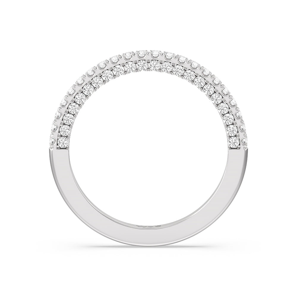 The East Village Band with Platinum Cut Diamond in 14KT Platinum view 2
