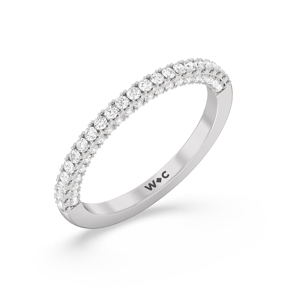The East Village Band with Platinum Cut Diamond in 14KT Platinum view 4
