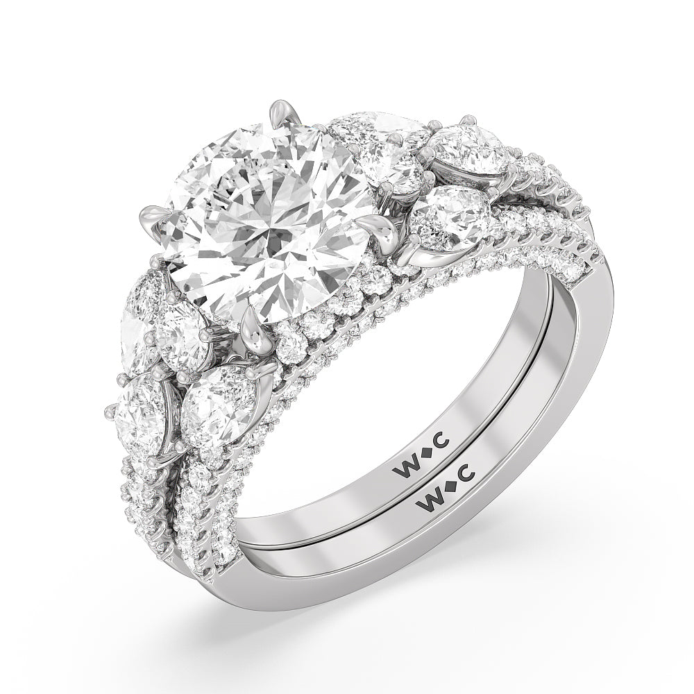 The East Village Band with Platinum Cut Diamond in 14KT Platinum view 3
