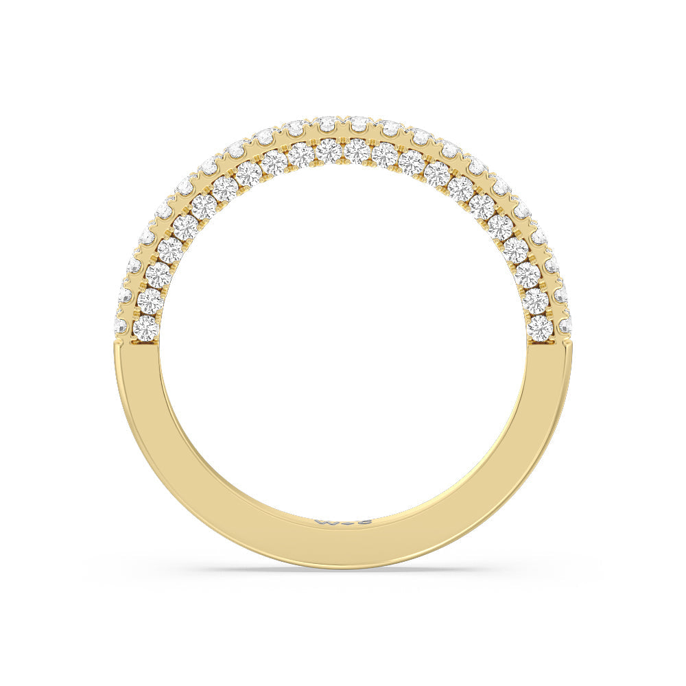 The East Village Band with 18KT Yellow Gold Cut Diamond in 14KT Yellow Gold view 2
