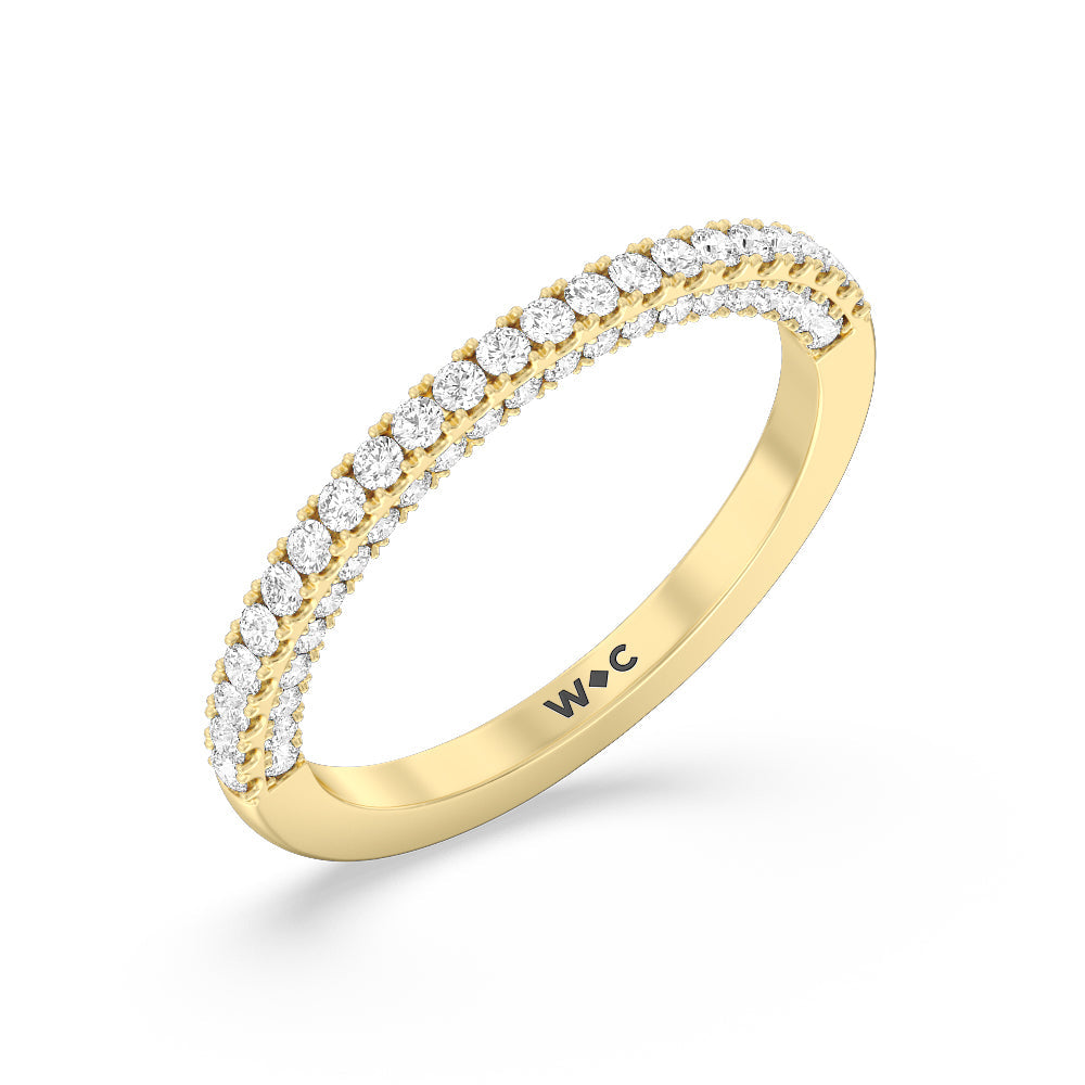 The East Village Band with 18KT Yellow Gold Cut Diamond in 14KT Yellow Gold view 4
