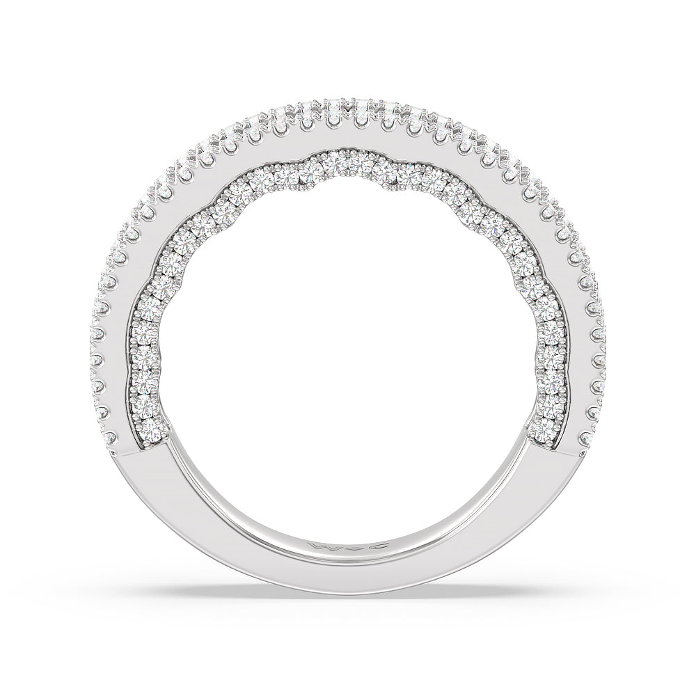 The Chelsea Band with Platinum Cut Diamond in 14KT Platinum view 2
