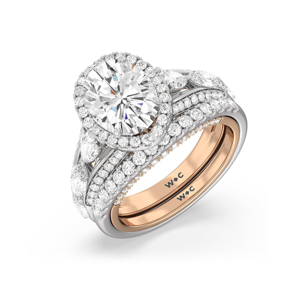 Cushion Cut The Apollo Ring with Lab Grown Diamond in 14KT White & Rose Gold view 7
