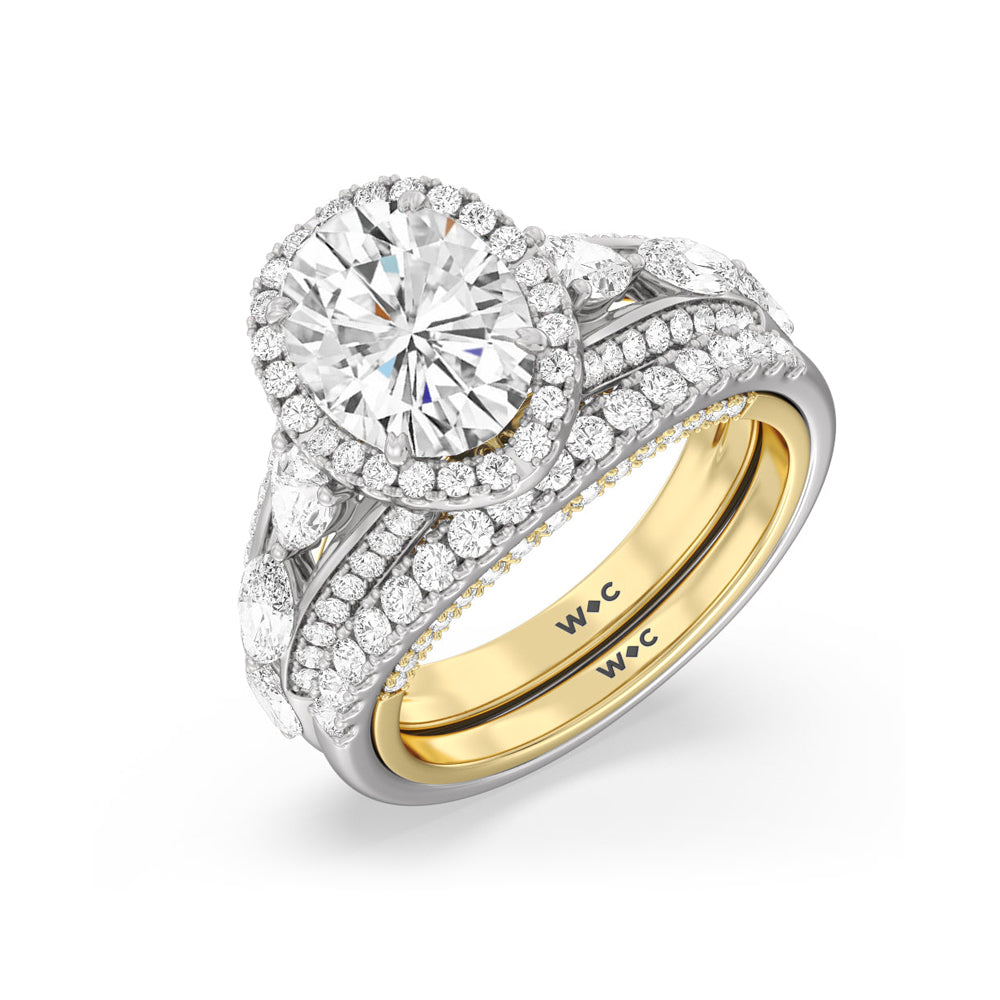 Radiant Cut The Apollo Ring with Lab Grown Diamond in 14KT White & Yellow Gold view 7
