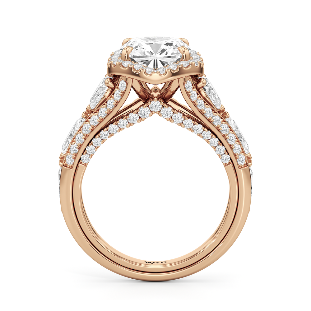 Cushion Cut The Apollo Ring with Lab Grown Diamond in 14KT Rose Gold view 5

