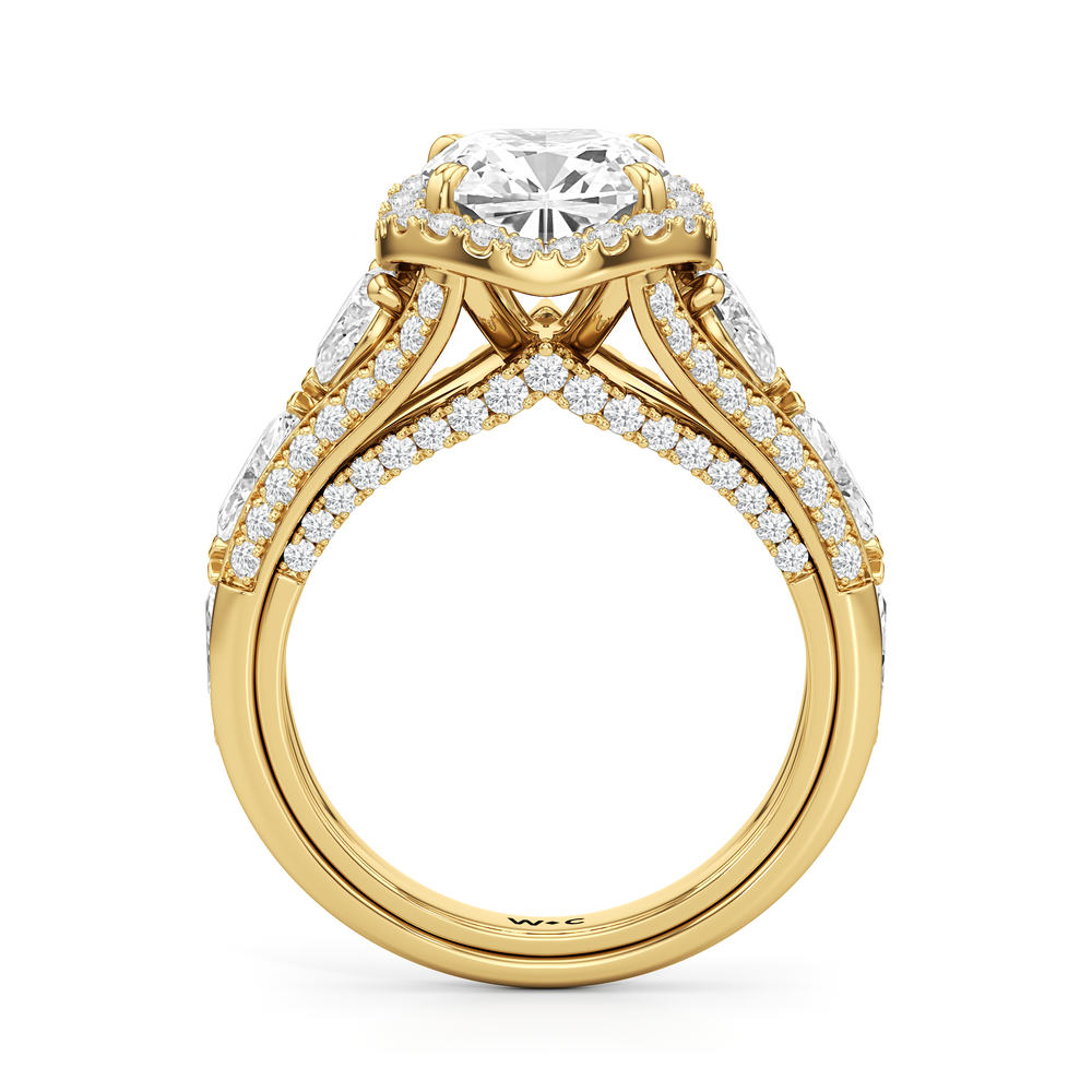Cushion Cut The Apollo Ring with Lab Grown Diamond in 14KT Yellow Gold view 5
