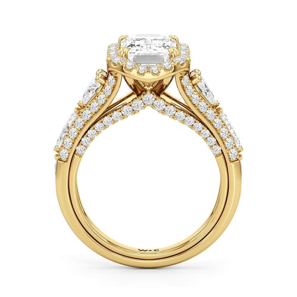 Emerald Cut The Apollo Ring with Lab Grown Diamond in 14KT Yellow Gold view 5
