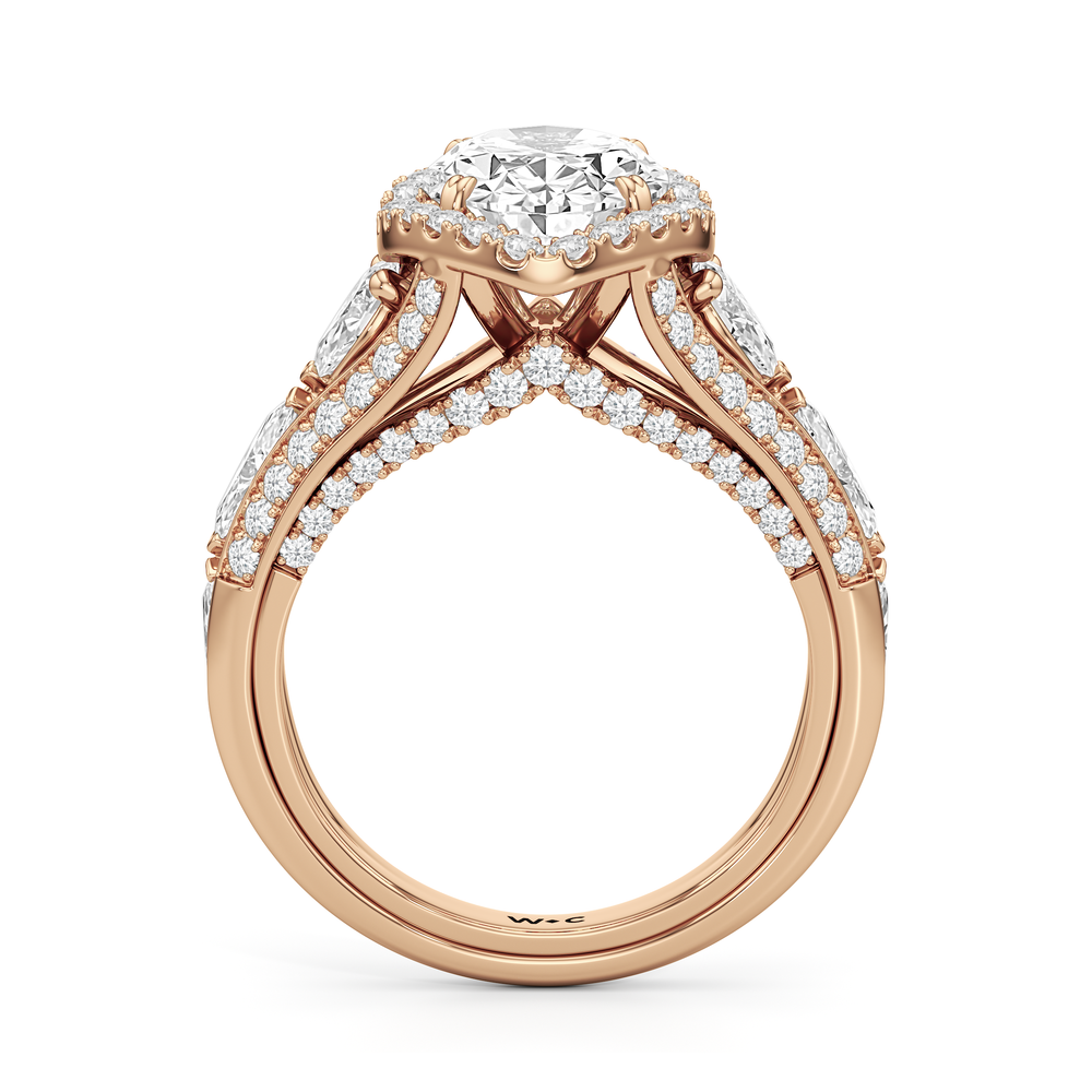 Oval Cut The Apollo Ring with Lab Grown Diamond in 14KT Rose Gold view 5
