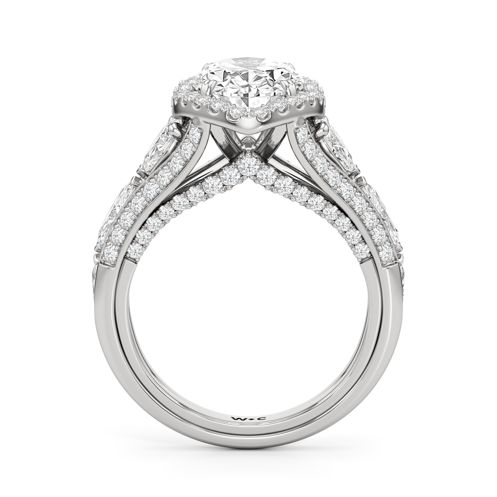 Oval Cut The Apollo Ring with Lab Grown Diamond in 14KT Platinum view 5
