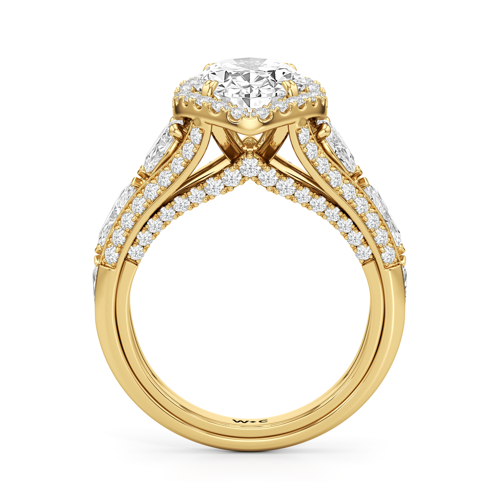 Oval Cut The Apollo Ring with Lab Grown Diamond in 14KT Yellow Gold view 5
