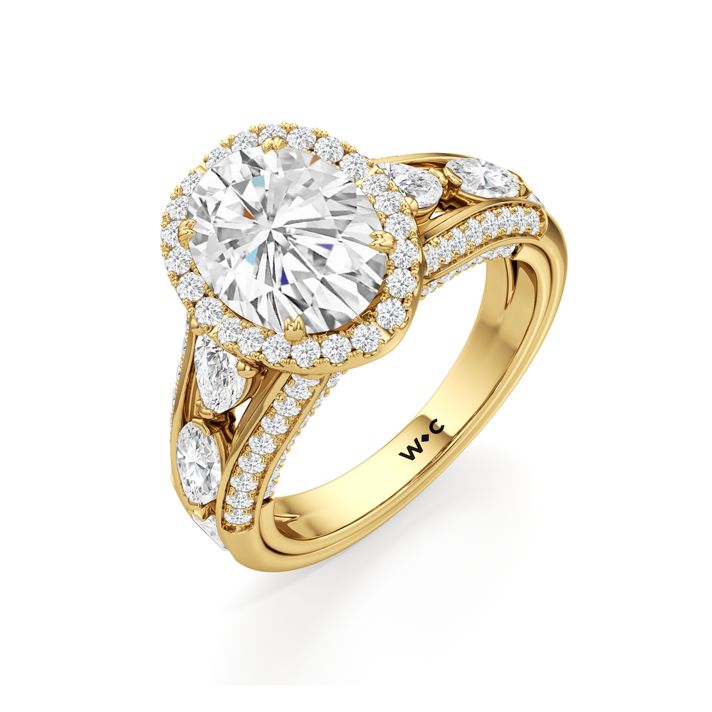 Oval Cut The Apollo Ring with Lab Grown Diamond in 14KT Yellow Gold view 6
