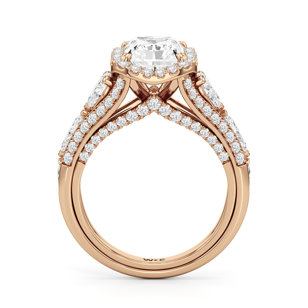Radiant Cut The Apollo Ring with Lab Grown Diamond in 14KT Rose Gold view 5
