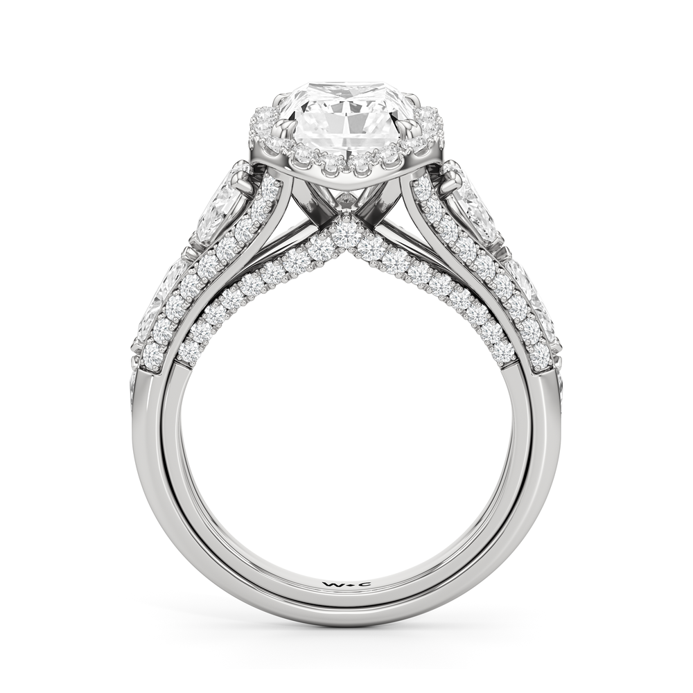Radiant Cut The Apollo Ring with Lab Grown Diamond in 14KT Platinum view 5
