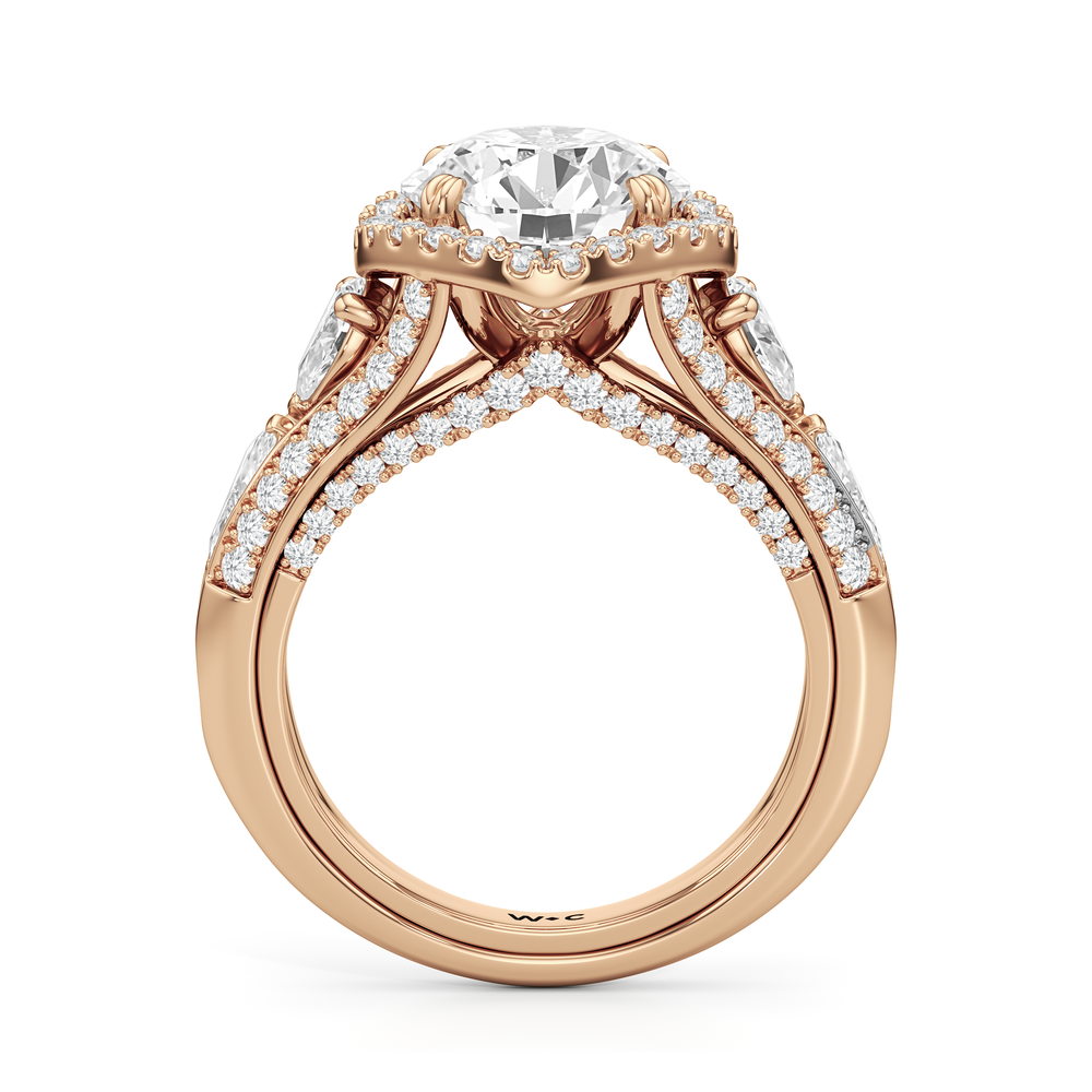 Round Cut The Apollo Ring with Lab Grown Diamond in 14KT Rose Gold view 5
