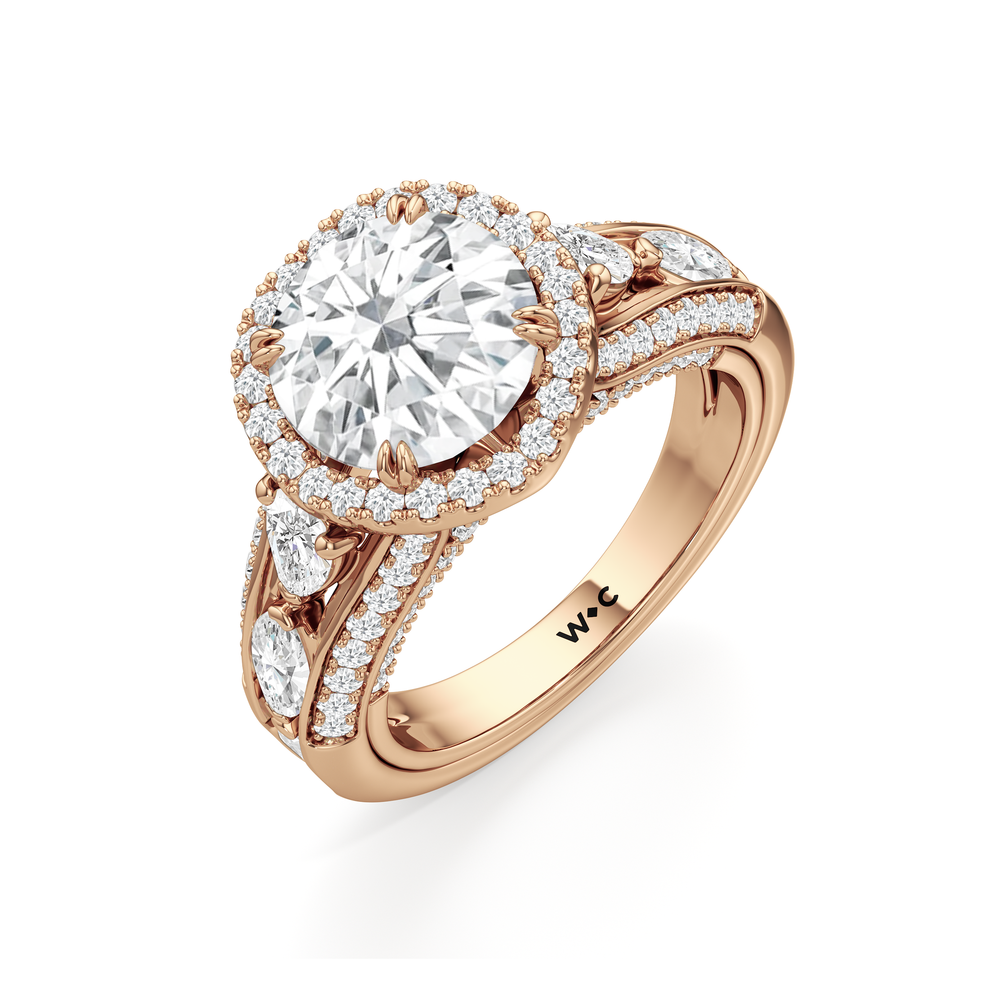 Round Cut The Apollo Ring with Lab Grown Diamond in 14KT Rose Gold view 6
