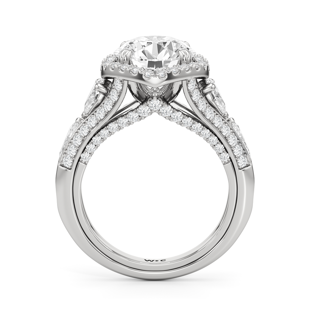 Round Cut The Apollo Ring with Lab Grown Diamond in 14KT Platinum view 5
