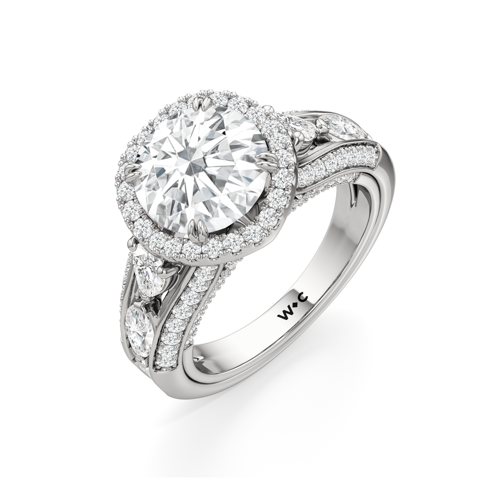 Round Cut The Apollo Ring with Lab Grown Diamond in 14KT Platinum view 6
