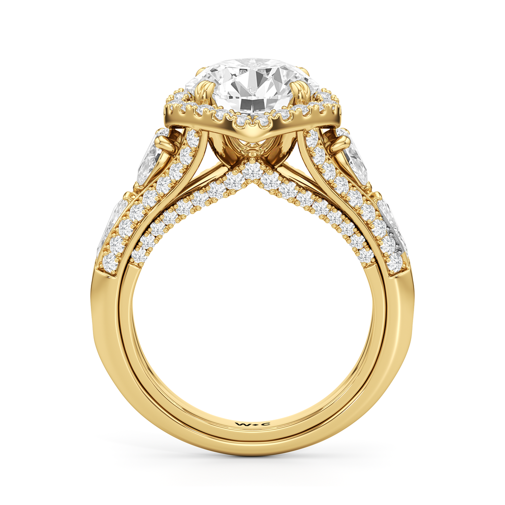 Round Cut The Apollo Ring with Lab Grown Diamond in 14KT Yellow Gold view 5
