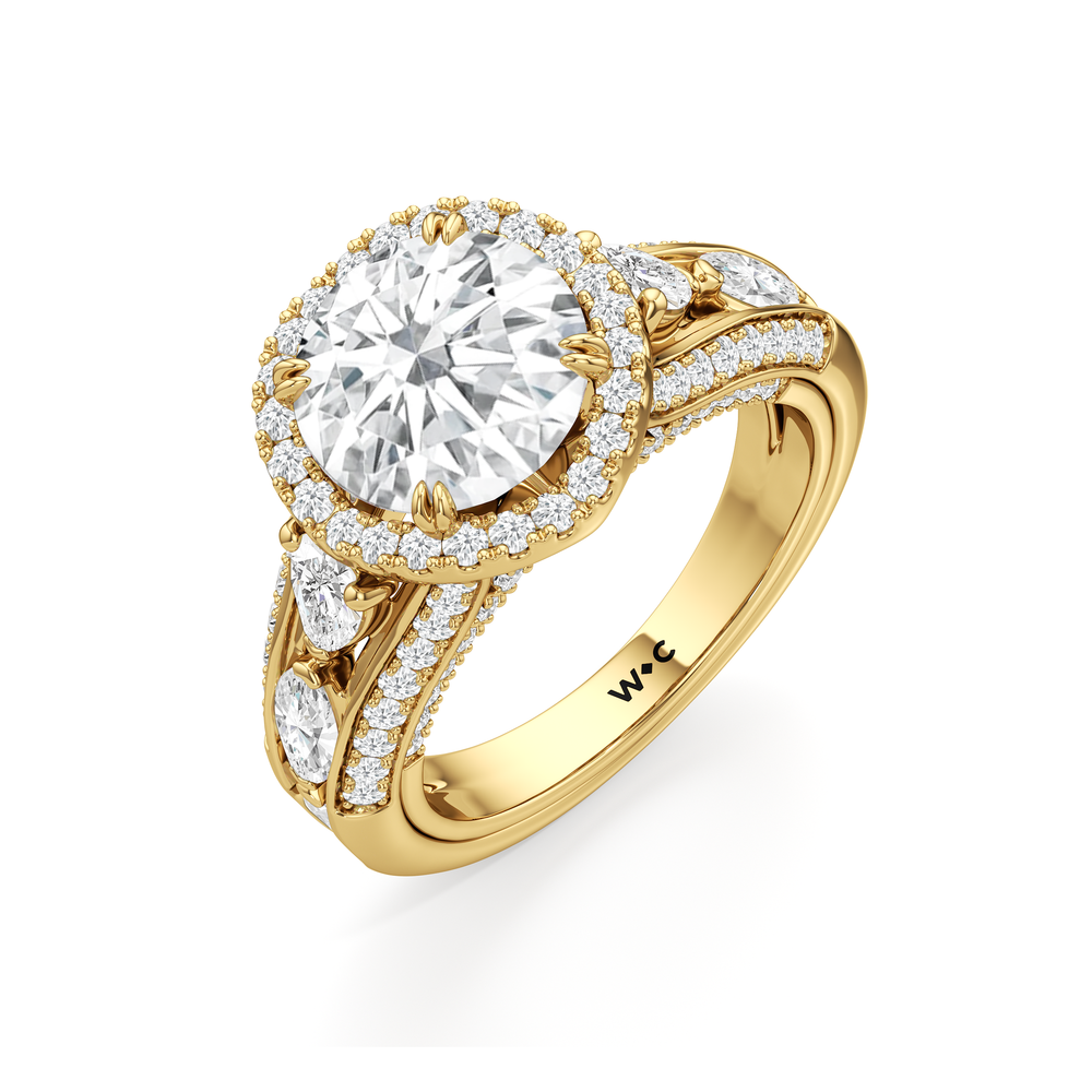 Round Cut The Apollo Ring with Lab Grown Diamond in 14KT Yellow Gold view 6
