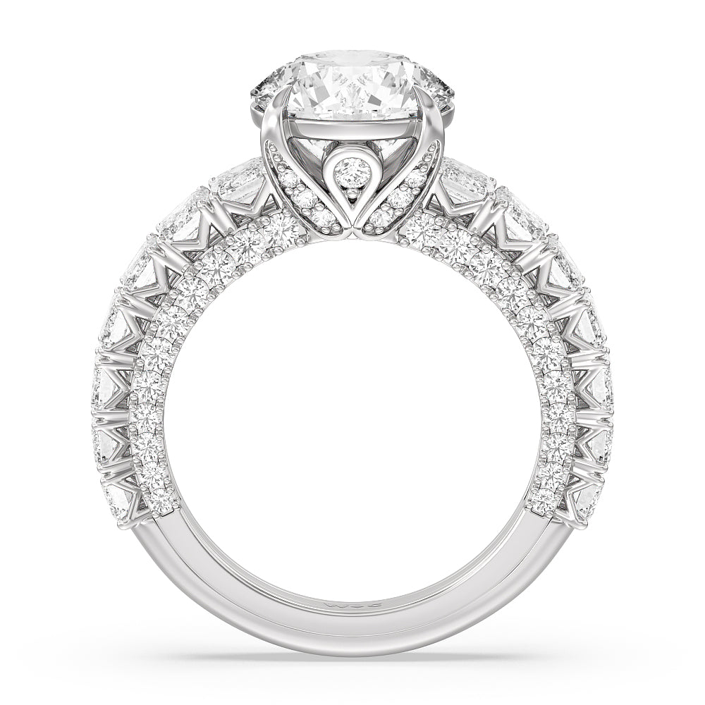 The Lexington Avenue Ring with Round Cut Diamond in 14KT Platinum view 3
