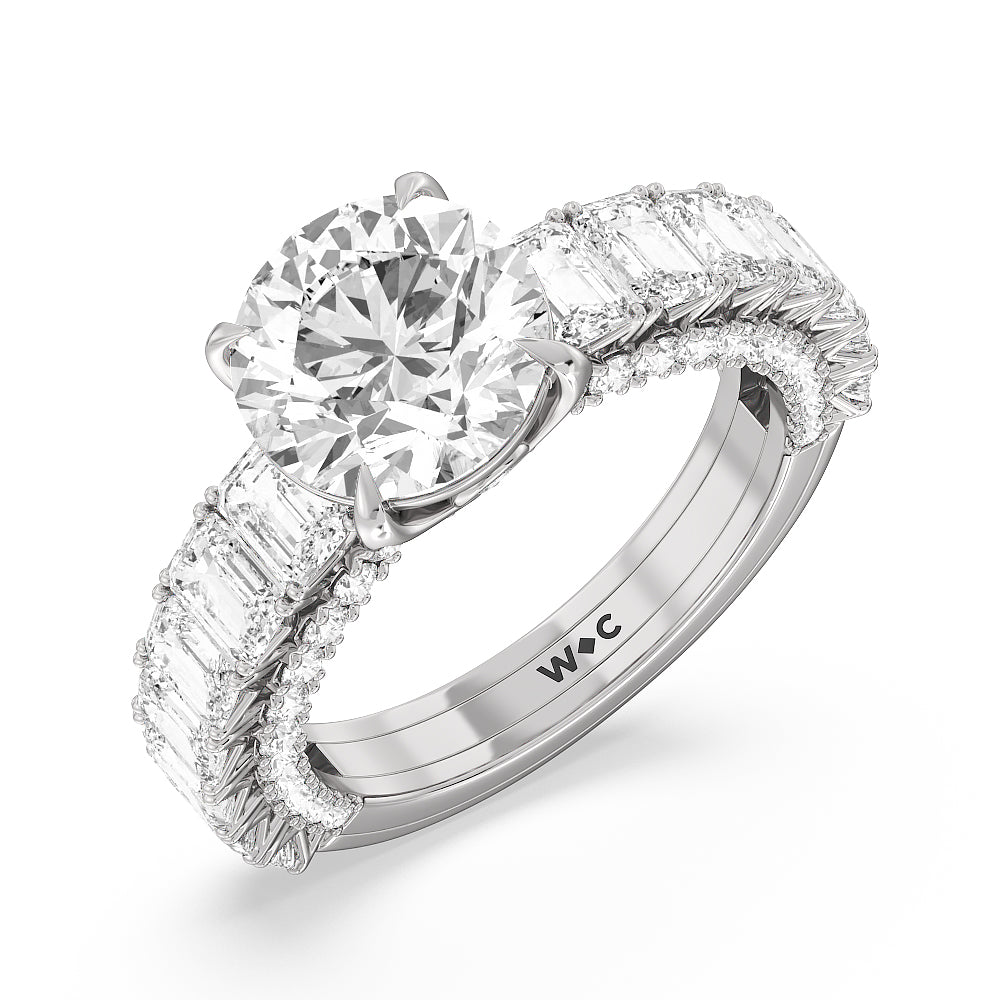 The Lexington Avenue Ring with Round Cut Diamond in 14KT Platinum view 4
