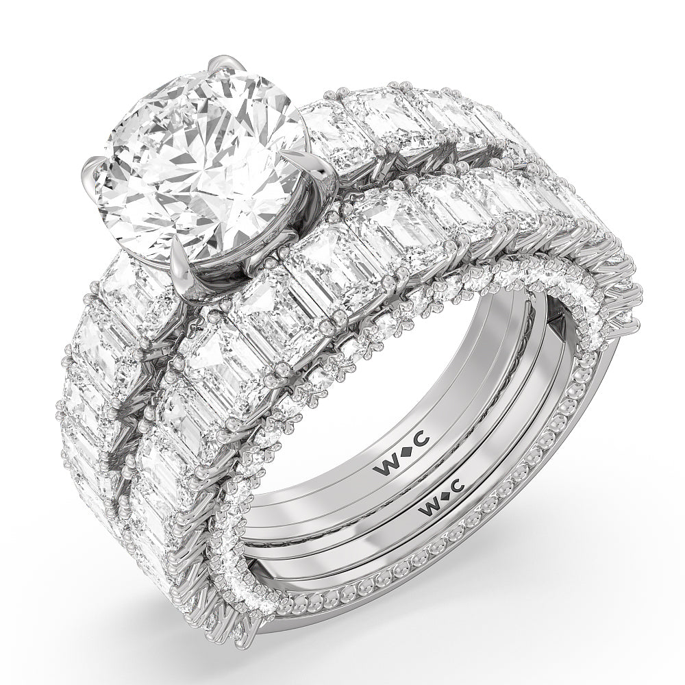 The Lexington Avenue Ring with Oval Cut Diamond in 14KT White & Rose Gold view 4
