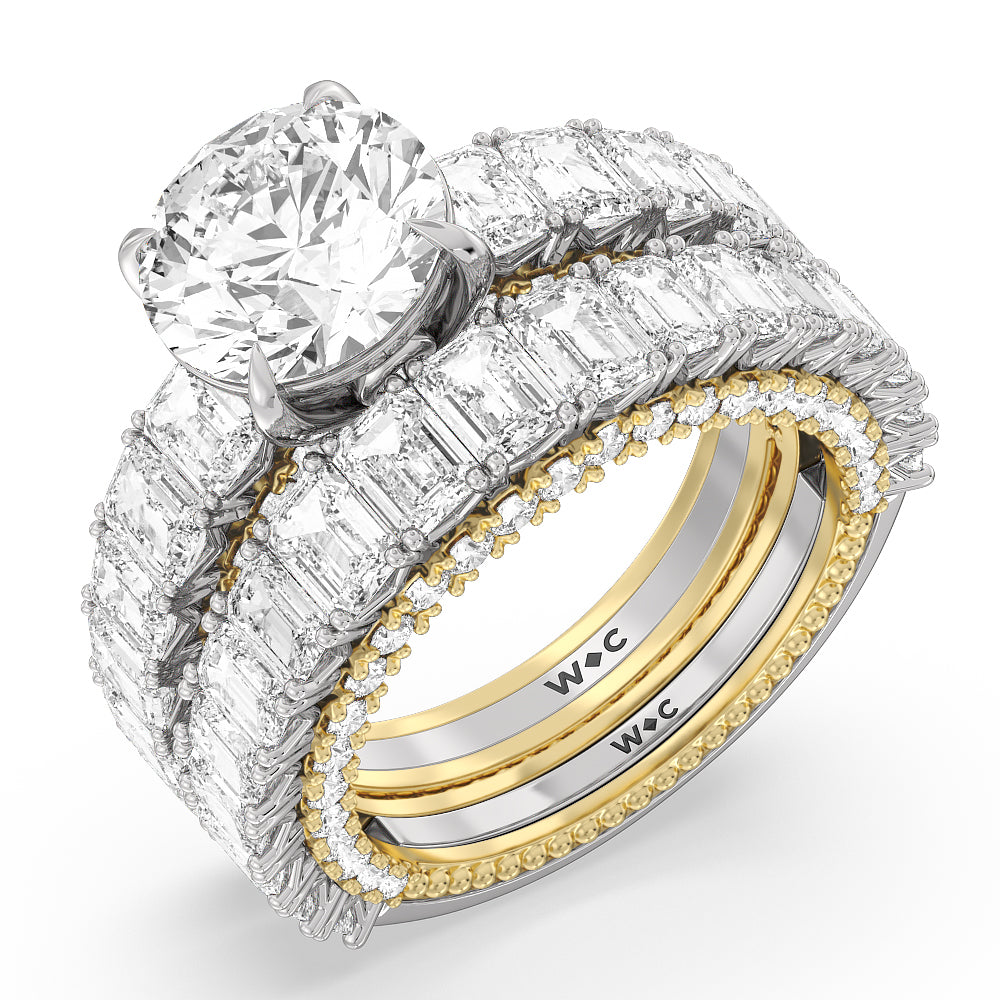 The Lexington Avenue Ring with Oval Cut Diamond in 14KT White & Rose Gold view 5
