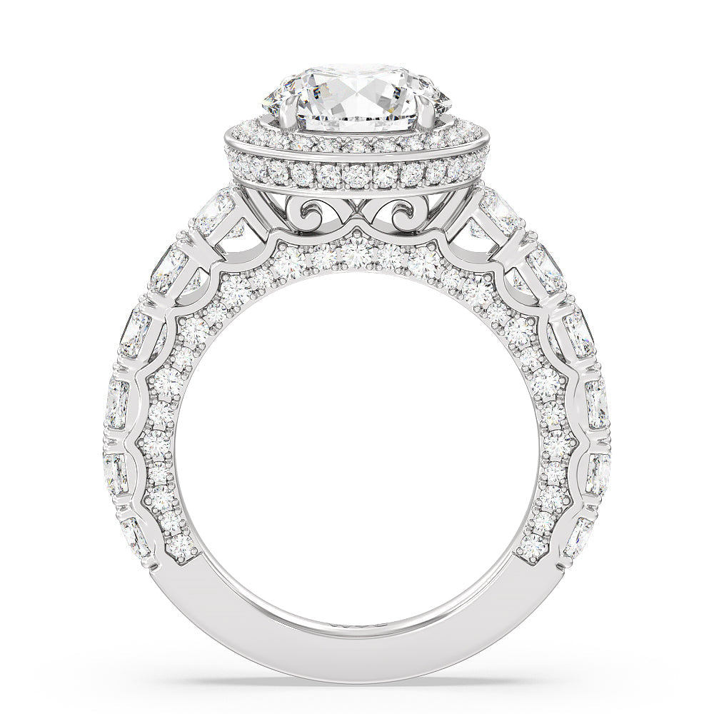 The Balthazar Ring with Round Cut Diamond in 14KT Platinum view 2
