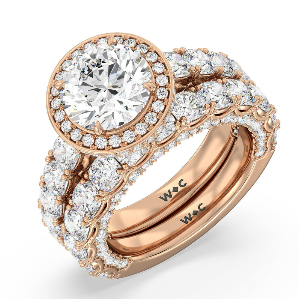 The Balthazar Ring with Oval Cut Diamond in 14KT Rose Gold view 6
