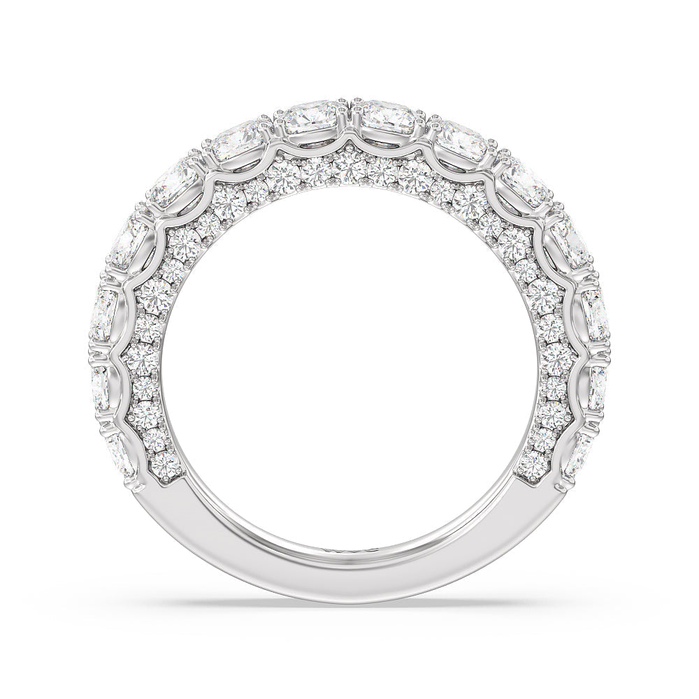 The Balthazar Diamond Band with Platinum Cut Diamond in 14KT Platinum view 2
