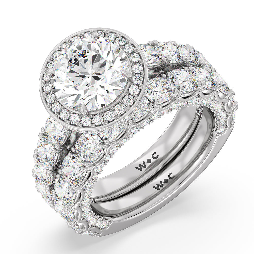 The Balthazar Diamond Band with Platinum Cut Diamond in 14KT Platinum view 4
