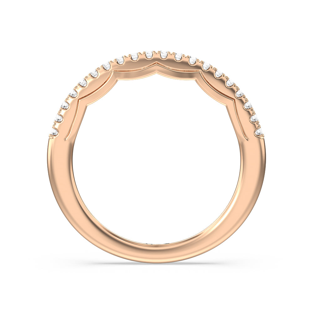 The Mercer Band with 18KT Rose Gold Cut Diamond in 14KT Rose Gold view 2
