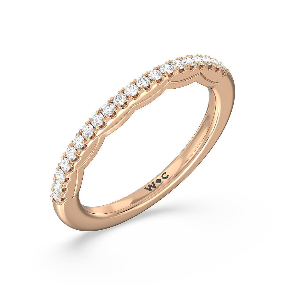 The Mercer Band with 18KT Rose Gold Cut Diamond in 14KT Rose Gold view 4
