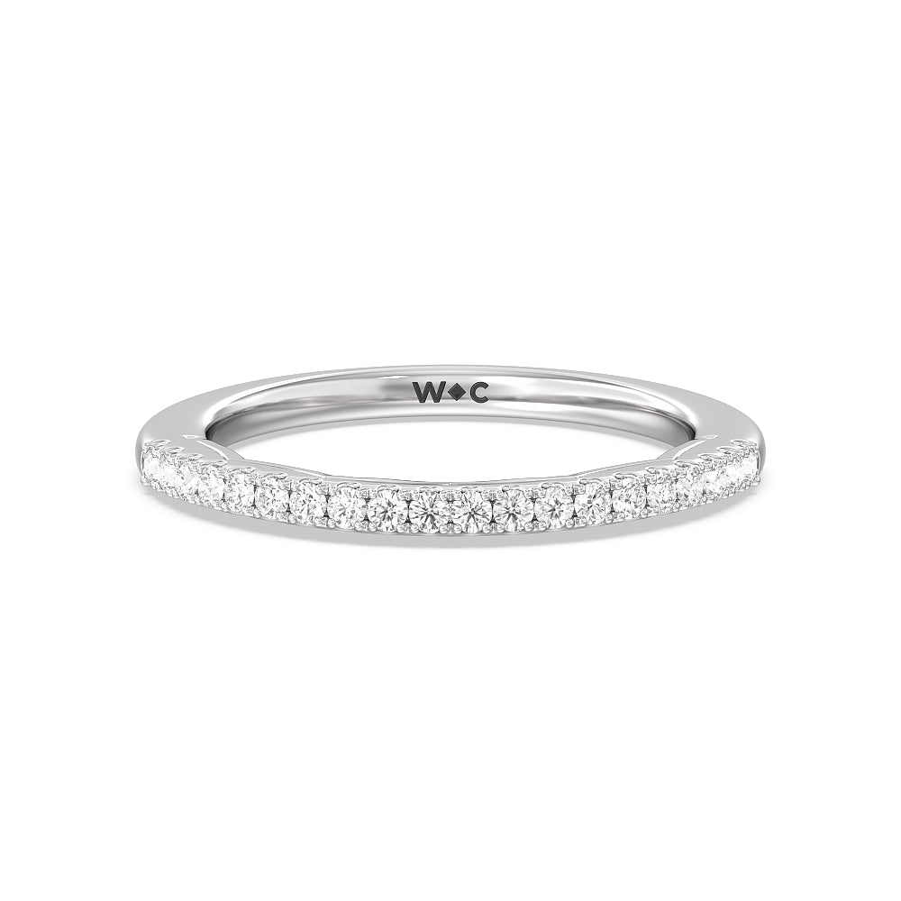 The Mercer Band with Platinum Cut Diamond in 14KT Platinum view 1
