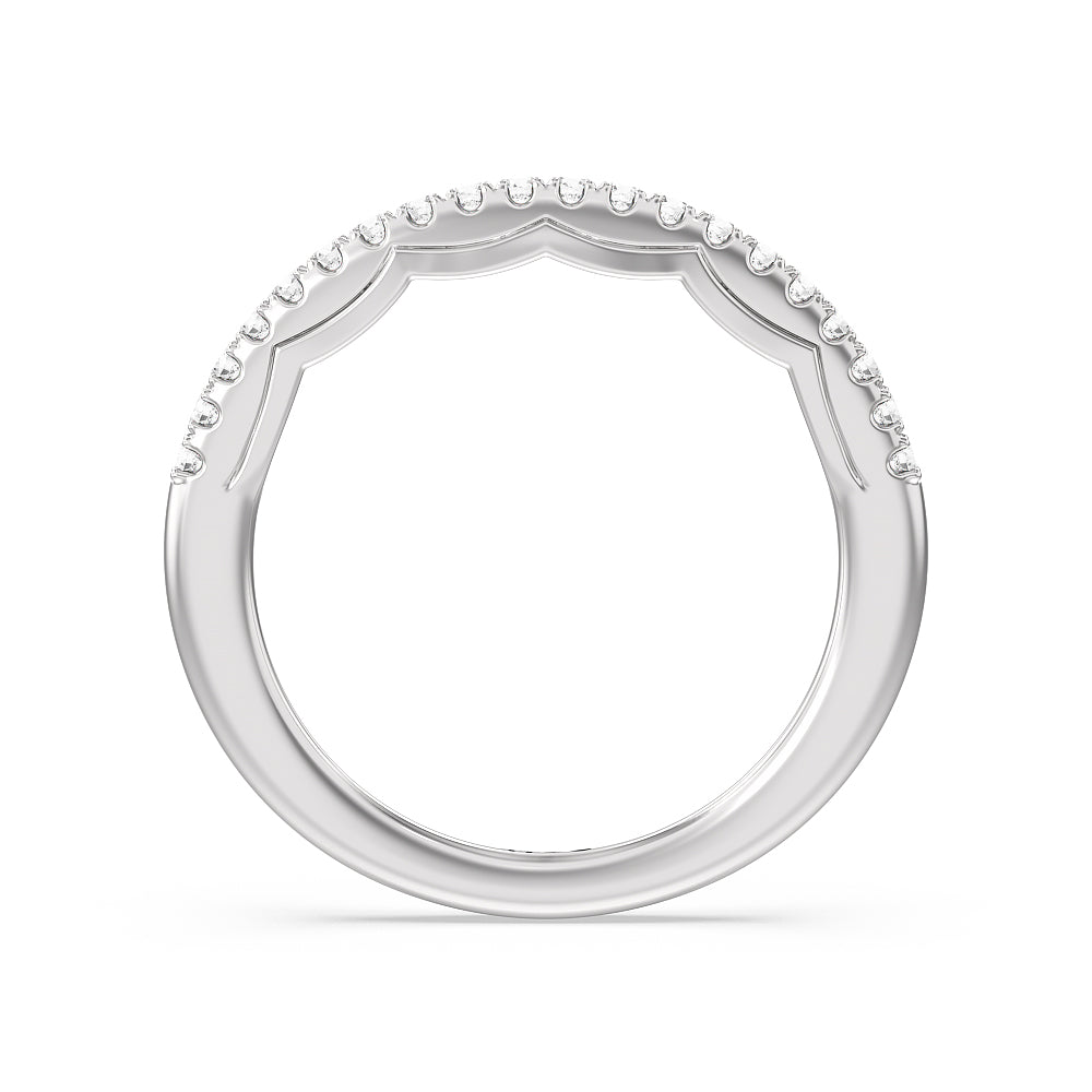 The Mercer Band with Platinum Cut Diamond in 14KT Platinum view 2
