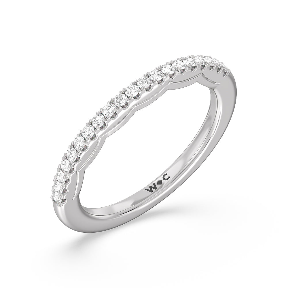 The Mercer Band with Platinum Cut Diamond in 14KT Platinum view 4
