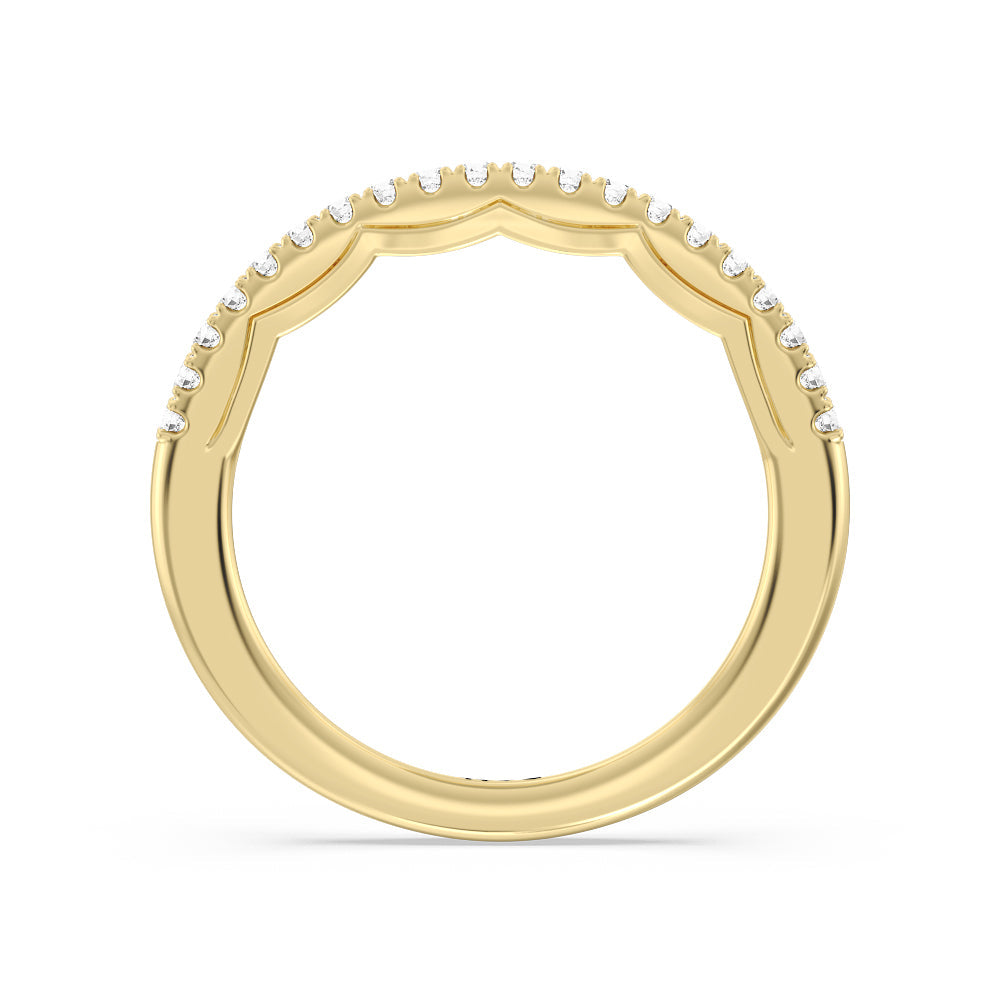 The Mercer Band with 18KT Yellow Gold Cut Diamond in 14KT Yellow Gold view 2
