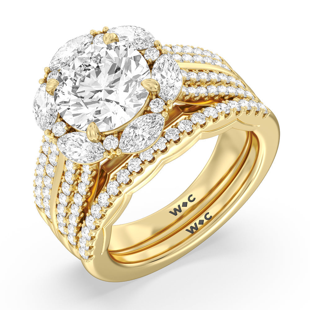 The Mercer Band with 18KT Yellow Gold Cut Diamond in 14KT Yellow Gold view 3
