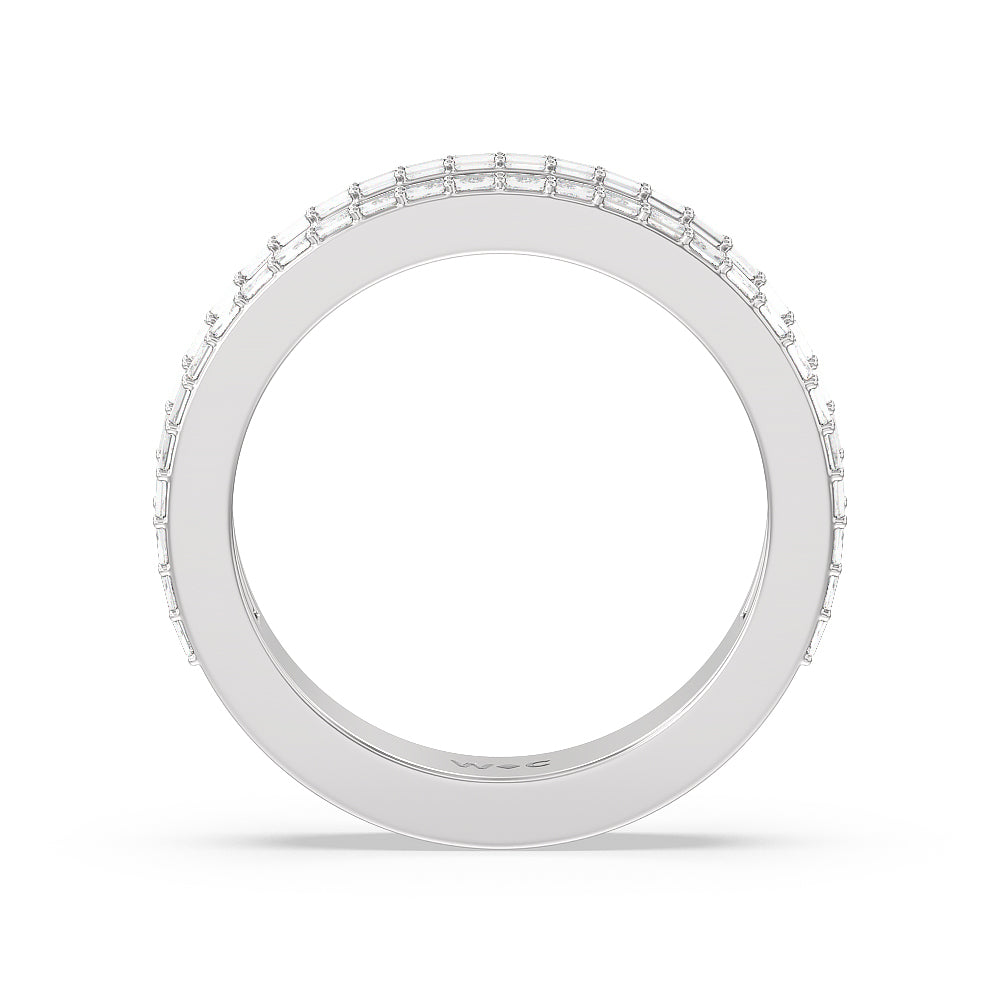 The Vessel Diamond Band with Platinum Cut Diamond in 14KT Platinum view 2
