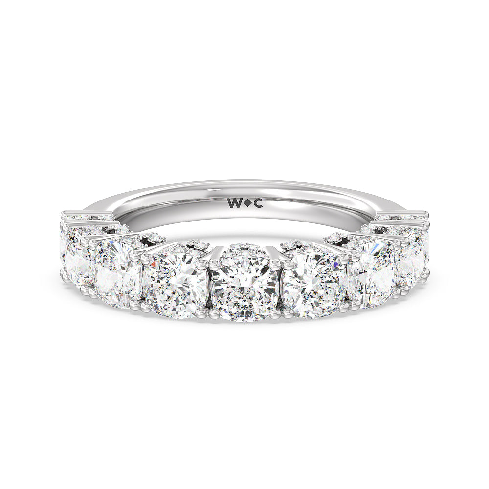 The Manhattan Band with Platinum Cut Diamond in 14KT Platinum view 1
