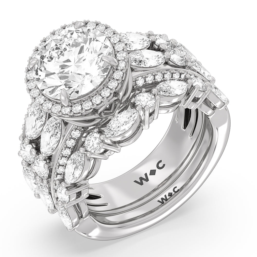 The Nolita Diamond Band with Platinum Cut Diamond in 14KT Platinum view 4
