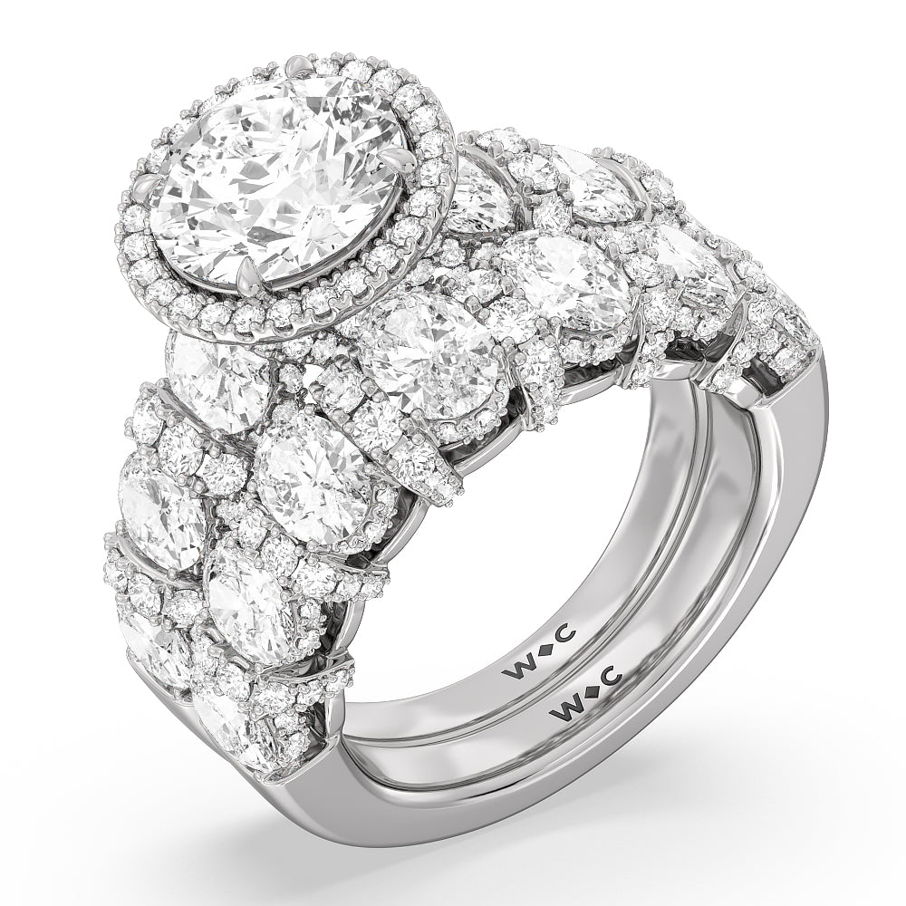 Oval Cut The Carnegie Ring with Lab Grown Diamond in 14KT Rose Gold view 4
