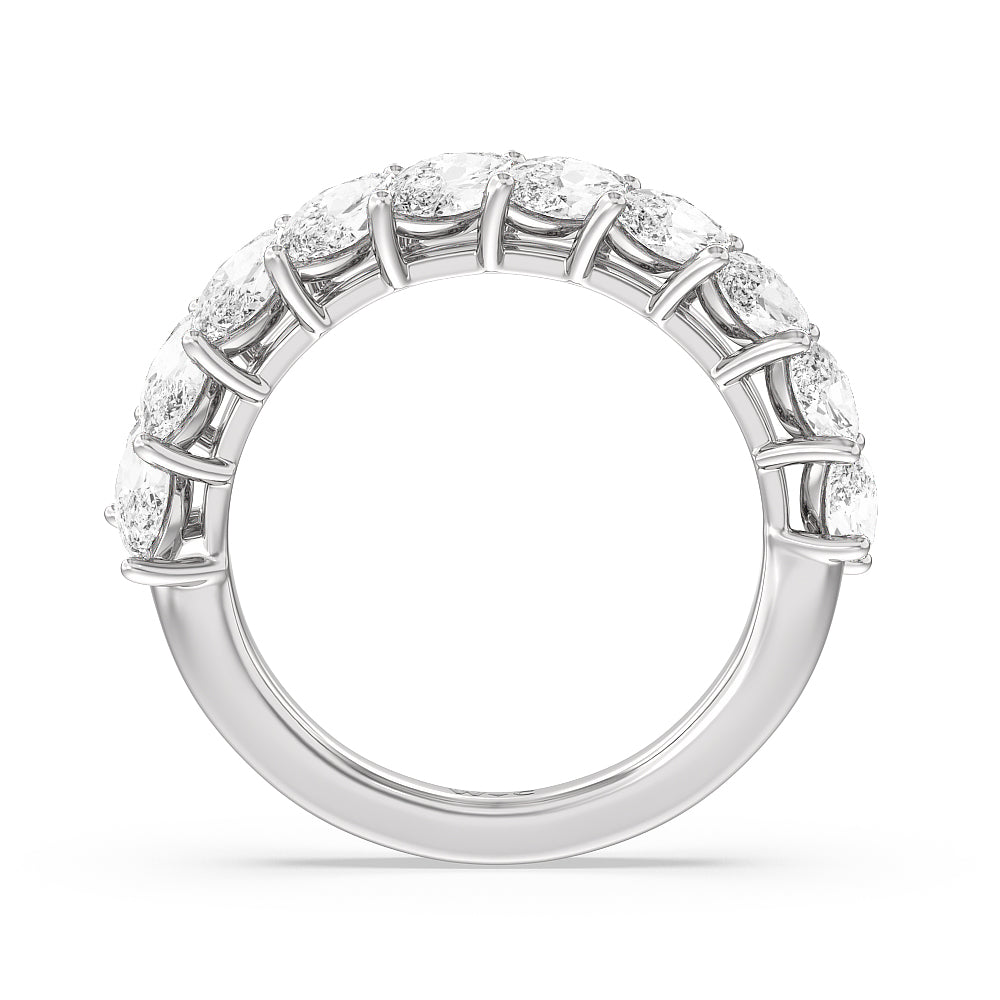 The Empire Diamond Band with Platinum Cut Diamond in 14KT Platinum view 3
