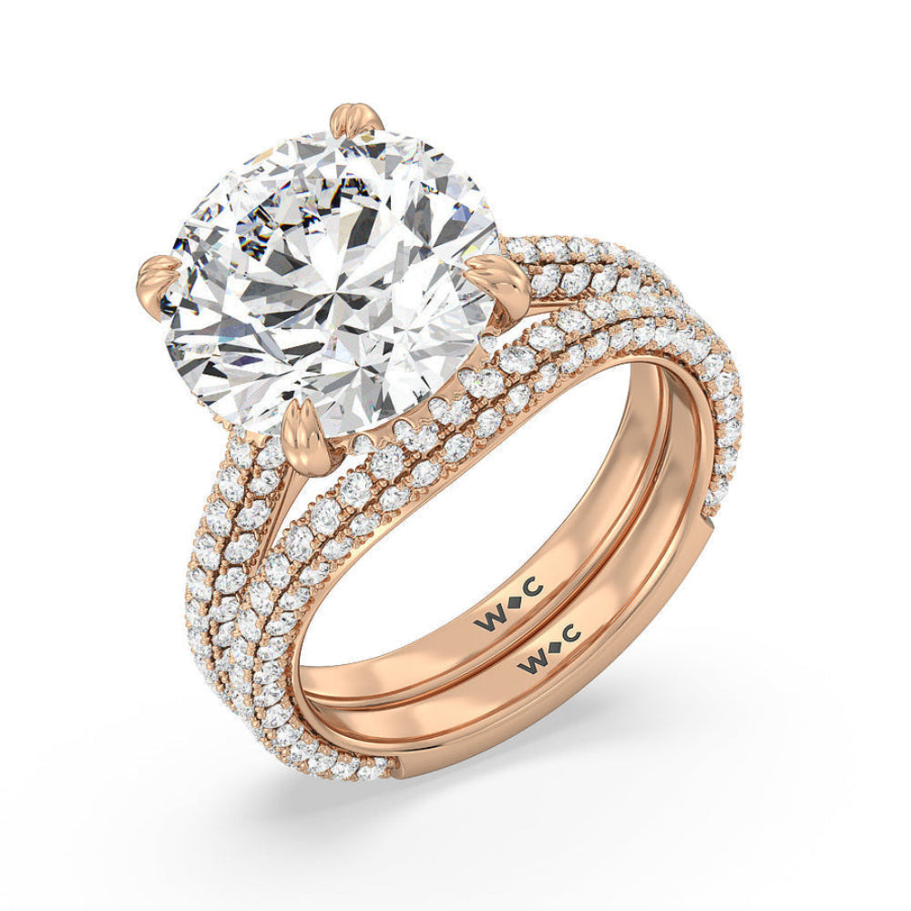 Pear Cut The Windsor Ring with Lab Grown Diamond in 14KT Rose Gold view 8

