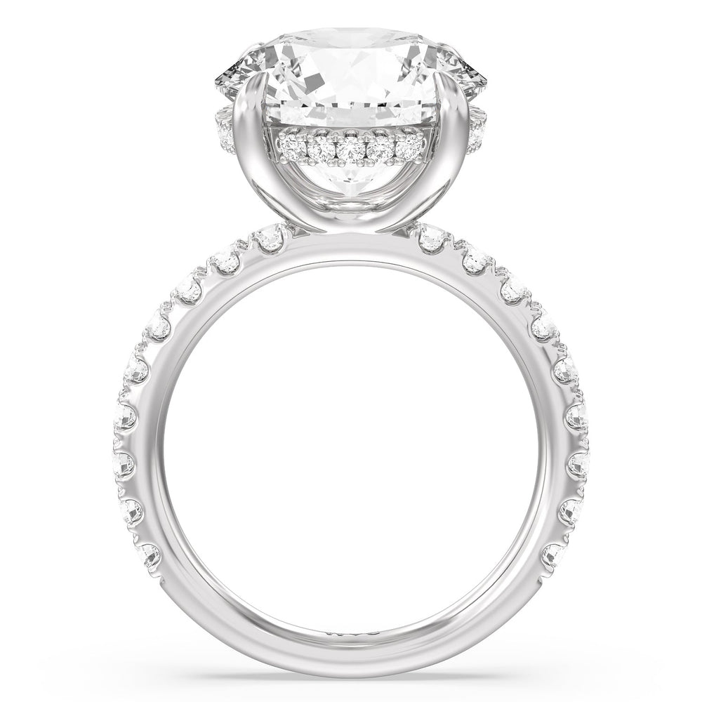 Round Cut Grandeur Hidden Halo Ring with Lab Grown Diamond in 14KT Platinum view 2
