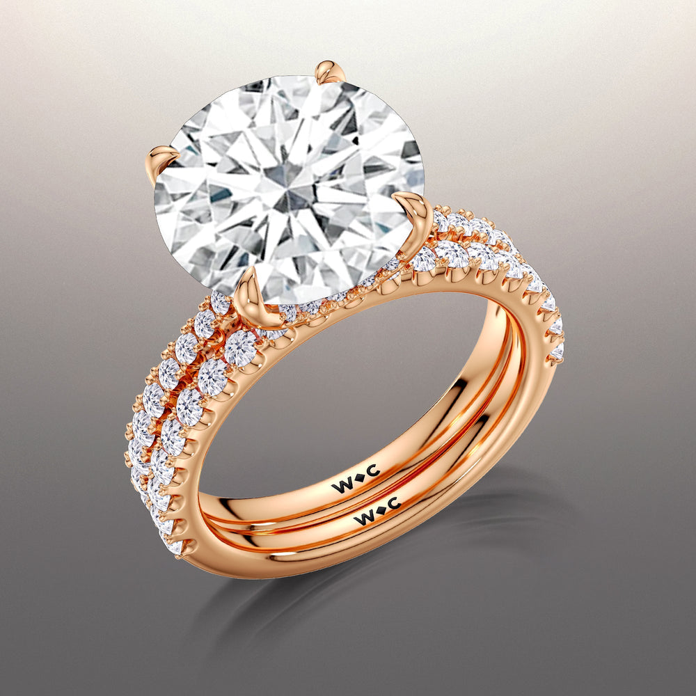 The Cassatt Ring with Round Cut Diamond in 14KT Rose Gold view 9
