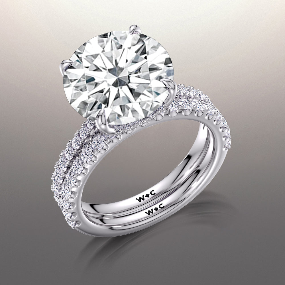 The Cassatt Ring with Oval Cut Diamond in 14KT Platinum view 7

