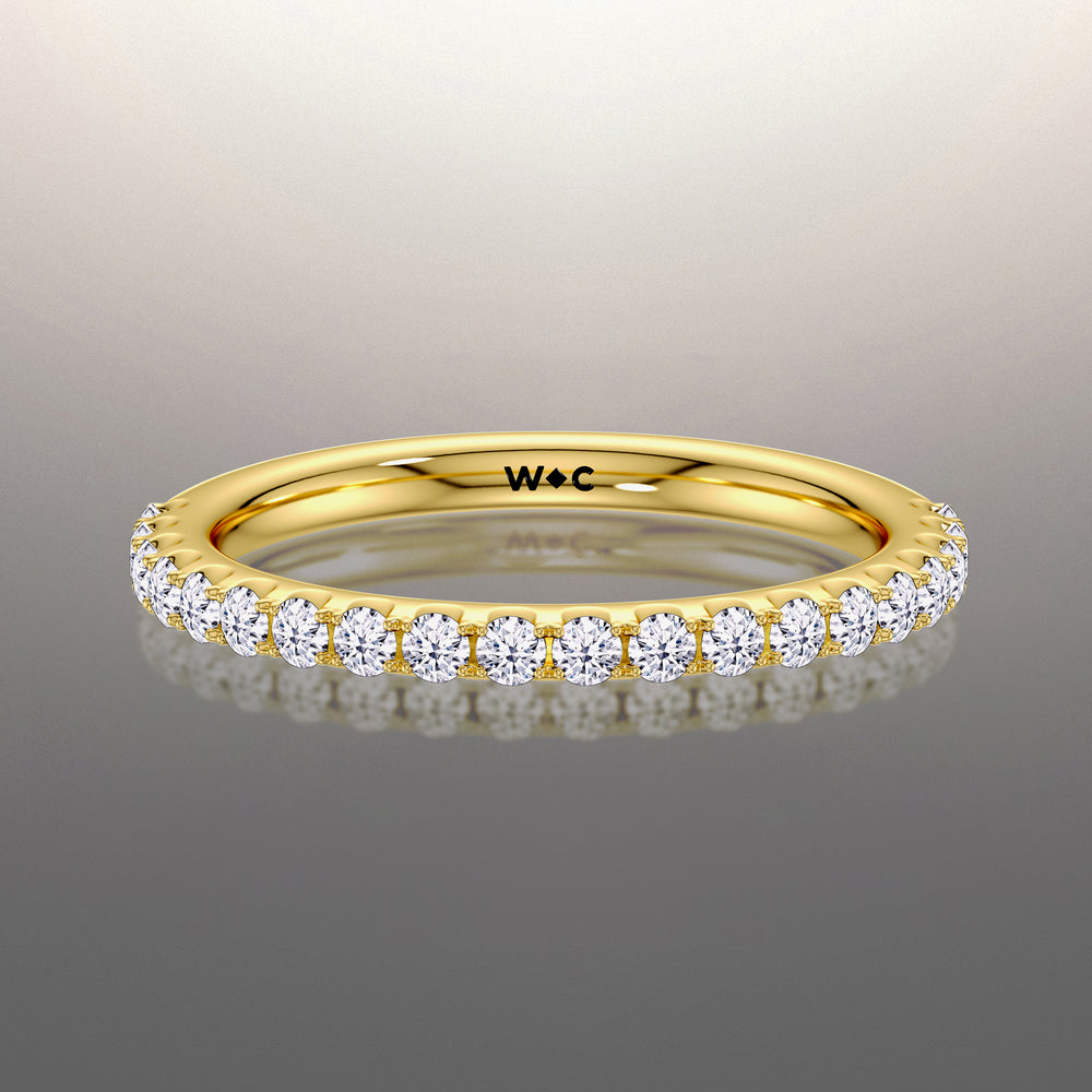 The Cassatt Wedding Band with 18KT Yellow Gold Cut Diamond in 14KT Yellow Gold view 1
